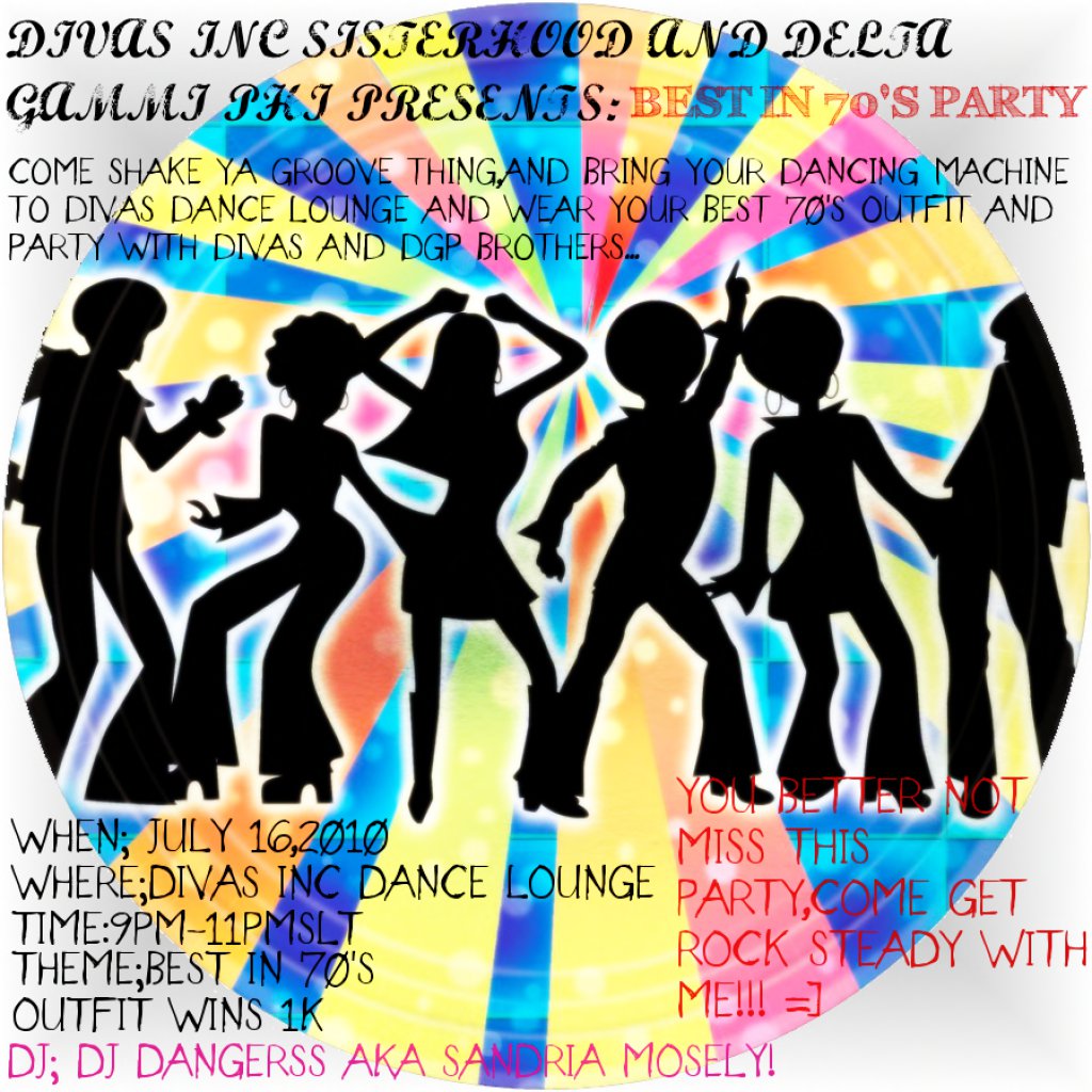 Divas Inc & Delta Gamma Phi Presents: 70's Party
